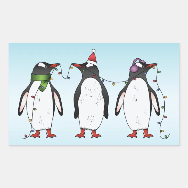 Pinguim fofo com chapéu de papai noel desenho animado de natal