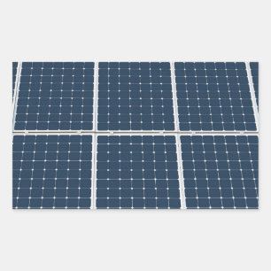 Adesivo Retangular Imagem de um painel de energias solares engraçado