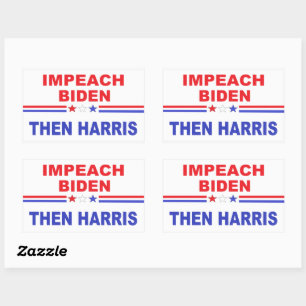 Adesivo Retangular Impeach Biden then Harris