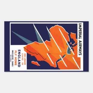 Adesivo Retangular Imperial Airways Africa