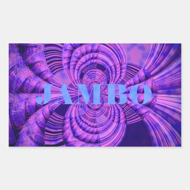 Adesivo Retangular Impressão de Arte Cósmica de Hakuna (Frente)