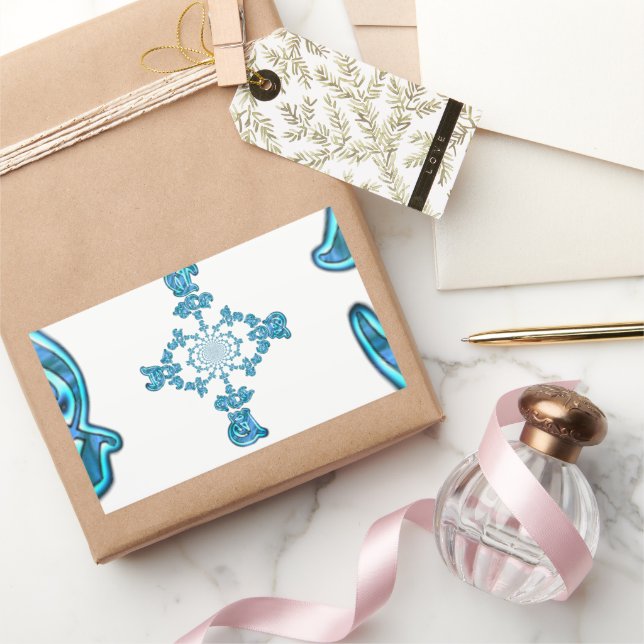 Adesivo Retangular Impressão de Grafite de Teal Cyan Action (Presentear)