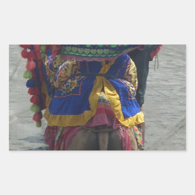 Adesivo Retangular Impressão/Gráfico Whimsical Camel Art (Frente)