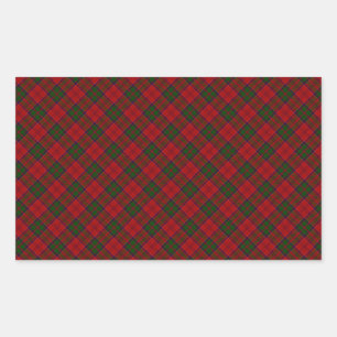 Adesivo Retangular Impressão projetado Tartan do clã de Grant