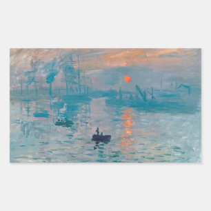 Adesivo Retangular Impression Sunrise Claude Monet