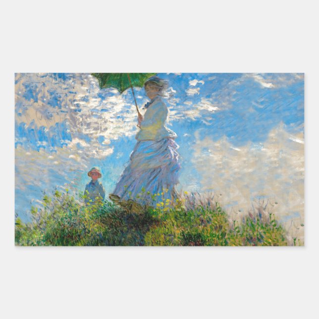 Adesivo Retangular Impressionismo de Monet Woman (Frente)