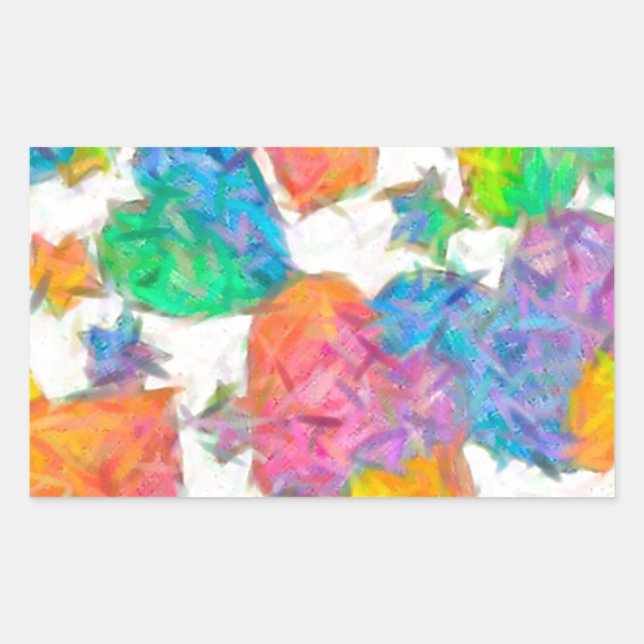Adesivo Retangular Impressionista Pastel Namorados Hearts (Frente)