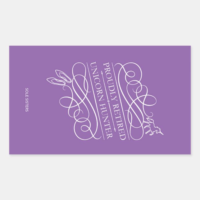 Adesivo Retangular Incrivelmente Aposentado Unicorn Hunter Sticker (Frente)