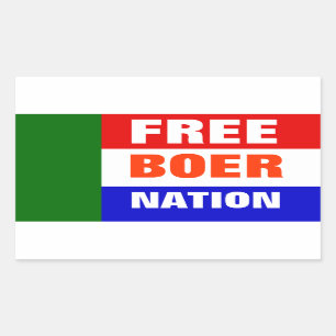 ADESIVO RETANGULAR INDEPENDÊNCIA DAS PESSOAS DA NAÇÃO DO BOER