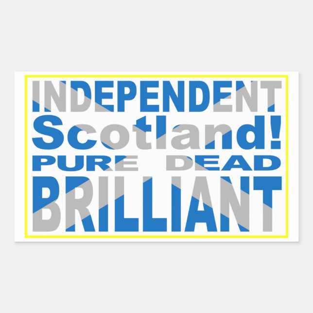 Adesivo Retangular Independent Scotland Pure, Morto, Brilhante (Frente)