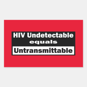 Adesivo Retangular Indetectável pelo HIV é igual ao HIV Intransmissív
