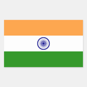 Adesivo Retangular India/bandeira indiana