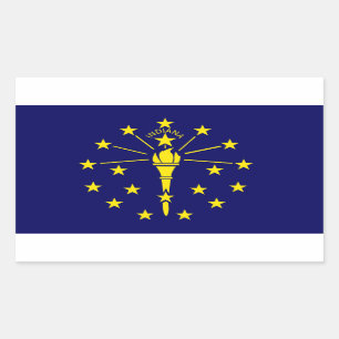 Adesivo Retangular Indiana Flag