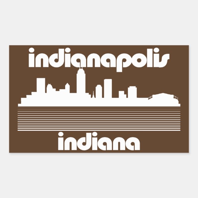 Adesivo Retangular Indianapolis Indiana (Frente)