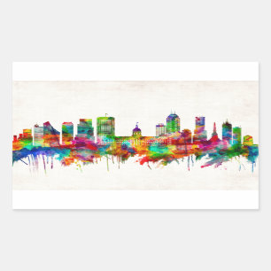 Adesivo Retangular Indianapolis Indiana Skyline