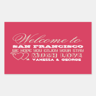 Adesivo Retangular Indie Hearts do tipo vermelho fora da cidade prese