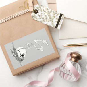 Adesivo Retangular Índio em sua Solidão por NC Wyeth Vintage Western