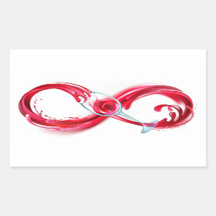 Adesivo Retangular Infinity with Red Wine