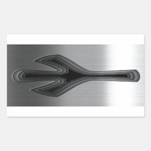 Adesivo Retangular Inoxidável