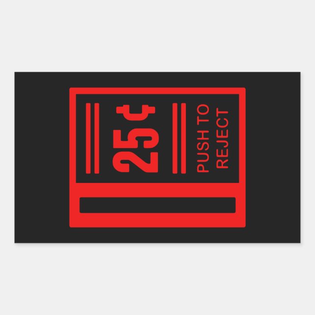 Adesivo Retangular Inserir Moedas Para Reproduzir O Jogo De Vídeo Arc (Frente)