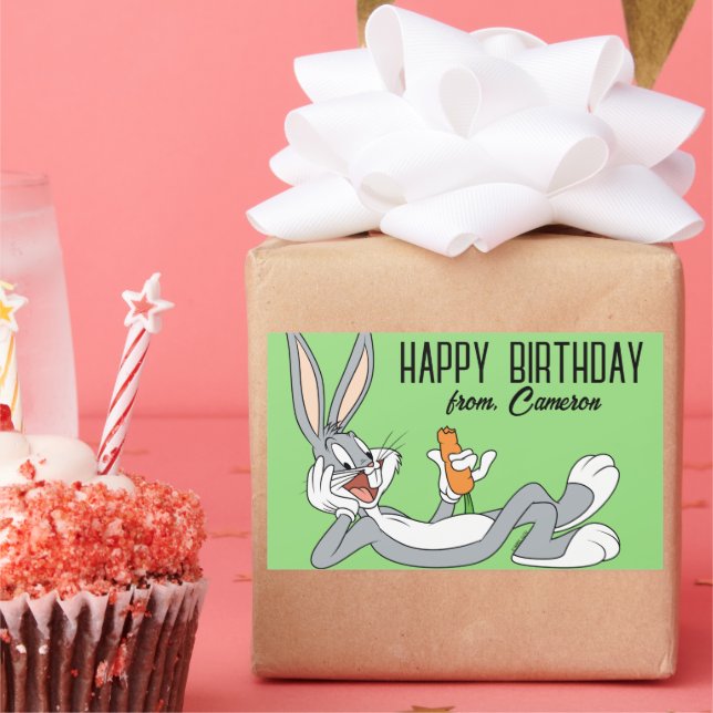 Adesivo Retangular INSETOS BUNNY™ Saindo | Feliz Aniversário (Festa)