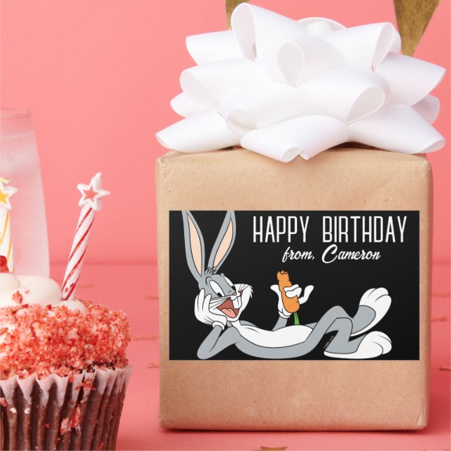 Adesivo Retangular INSETOS BUNNY™ Saindo | Feliz Aniversário (Festa)