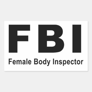 Adesivo Retangular Inspector do corpo fêmea