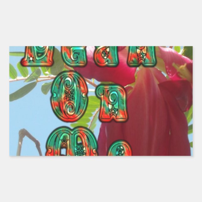 Adesivo Retangular Inspiron Lean On Me Floral Skyward Art Impressão (Frente)