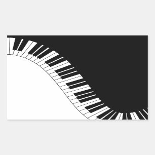 Adesivo Retangular Instrumentos do teclado Aziza