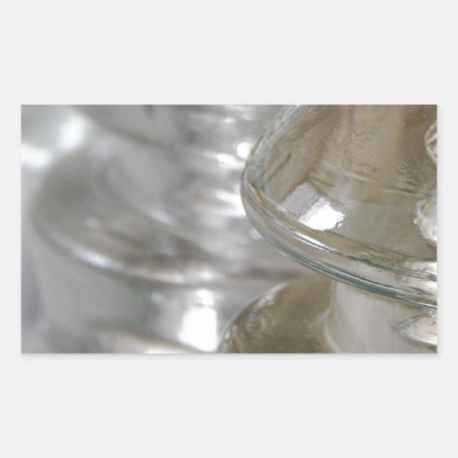 Adesivo Retangular Insuladores de vidro transparente (Frente)