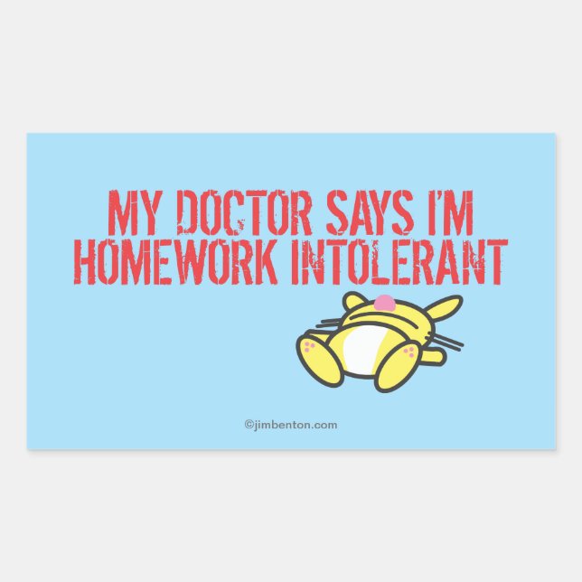 Adesivo Retangular Intolerante de Casa (Frente)