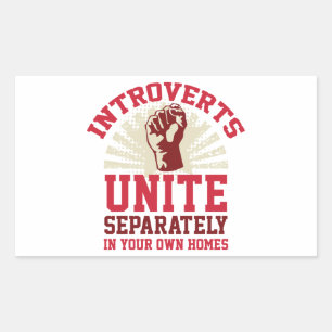 Adesivo Retangular Introverts unem-se