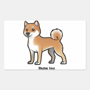 Adesivo Retangular inu do shiba