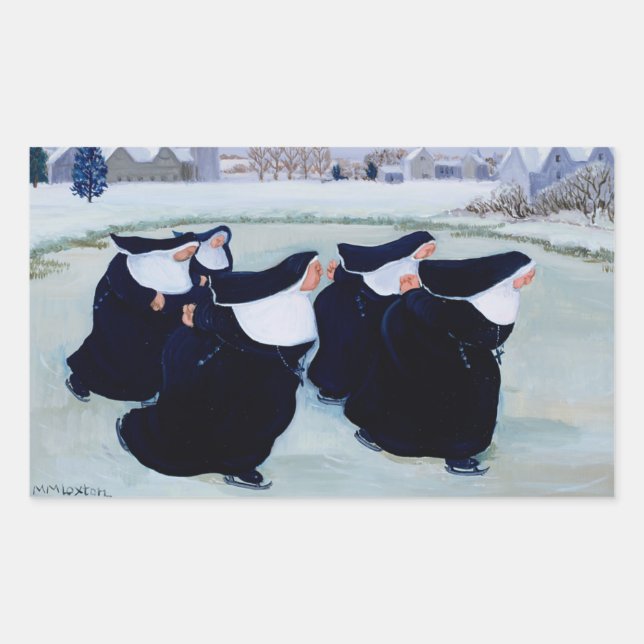 Adesivo Retangular Inverno no convento (Frente)