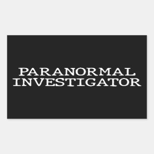 Adesivo Retangular Investigador Paranormal Caça de Fantasmas EVP
