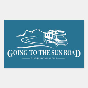 Adesivo Retangular Ir Para O Veículo Recreacional Sun Road Montana