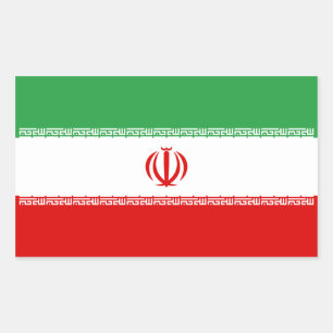 Adesivo Retangular Irã/bandeira iraniana/iraniana