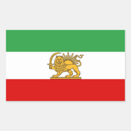 Adesivo Retangular IRAN Lion and Sun Flag LARGE Sticker