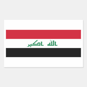 Adesivo Retangular Iraque/bandeira iraquiana. Iraque