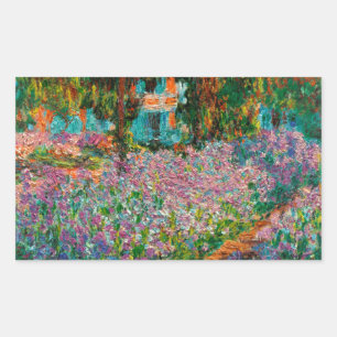 Adesivo Retangular Irises Monet Garden Flores Giverny