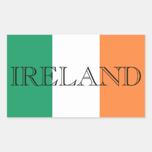 Adesivo Retangular Irish Flag Ireland Letters Sticker Arc