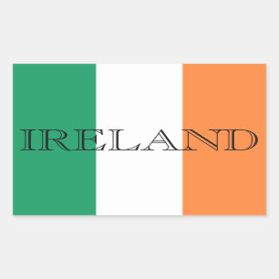 Adesivo Retangular Irish Flag Ireland stkcnt