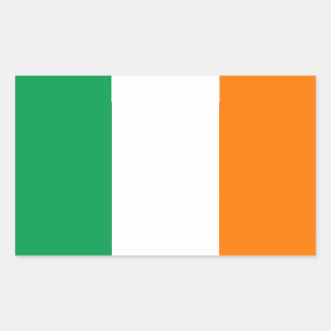 Adesivo Retangular Irish Flag Sticker (Frente)