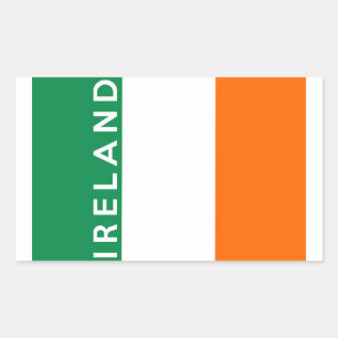 Adesivo Retangular irlanda país país símbolo símbolo nome texto