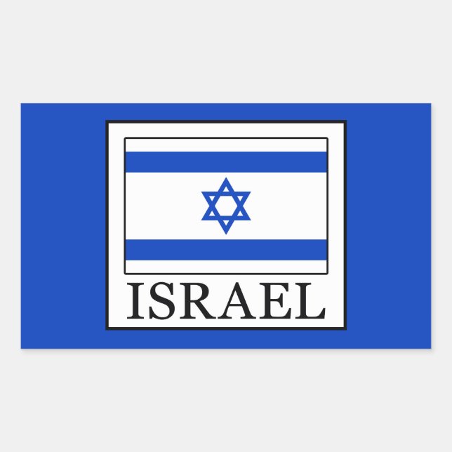 Adesivo Retangular Israel (Frente)