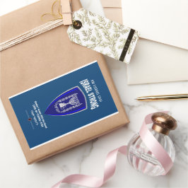 Adesivo Retangular Israel Forte - Am Yisrael Chai