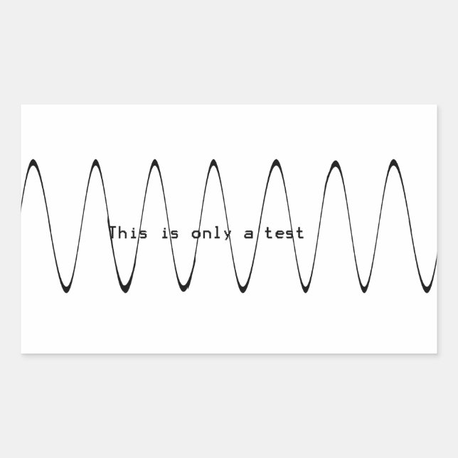Adesivo Retangular Isto é apenas um teste (Frente)