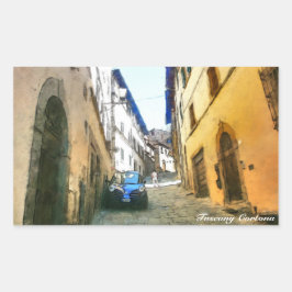 Adesivo Retangular Italia Tuscany Cortona.