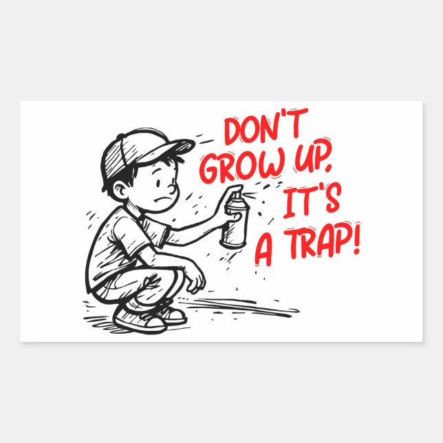 Adesivo Retangular It's a trap (Frente)