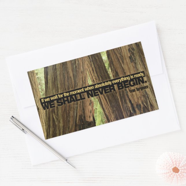 Adesivo Retangular Ivan Turgenev Inspirational Cote "Pronto" (Envelope)